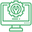 "Show thumbnail preview A green icon featuring gears for a Website development agency"