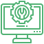 "Show thumbnail preview A green icon featuring gears for a Website development agency"